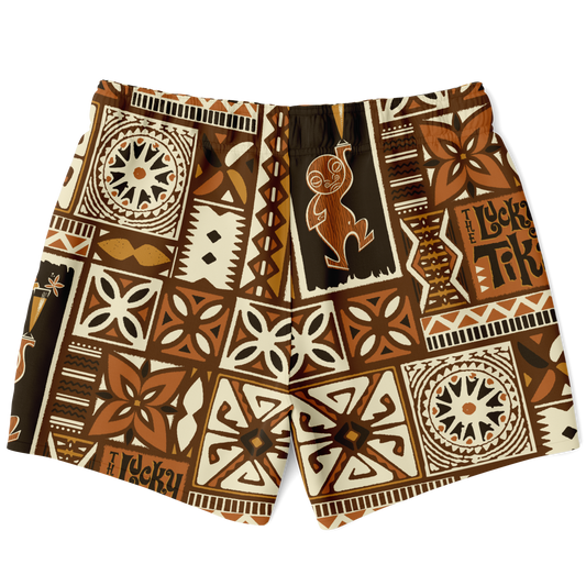 Swim Trunks – Lucky Tiki: Brown+Orange