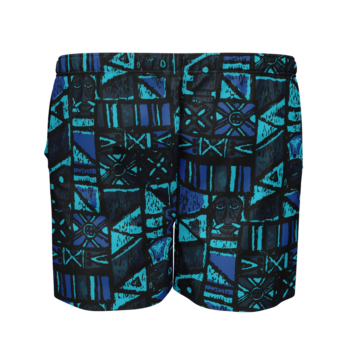Swim Trunks – PLUS SIZE – Shelter Island Tapa: Midnight-Lagoon