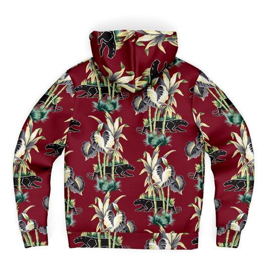 The Aloha Sherpa-Lined Hoodie – Jungle Cat: Dark Red