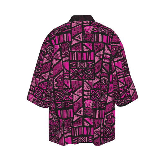 The Cabana Kimono – Shelter Island Tapa: Dragon Fruit