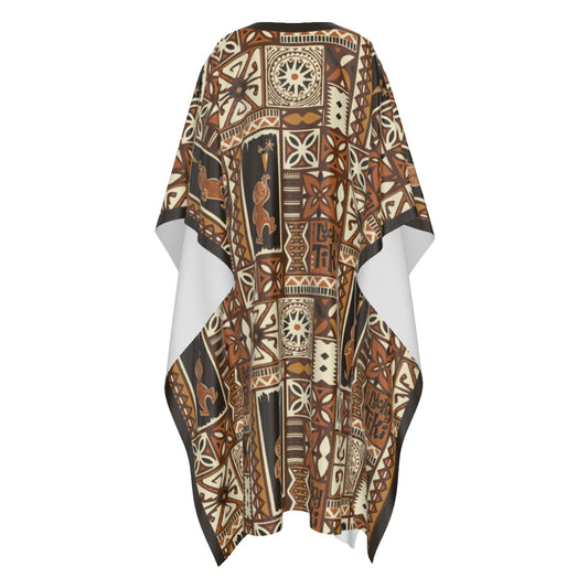 Simple Caftan - Lucky Tiki: Brown + Orange