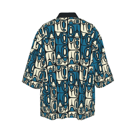 The Cabana Kimono – Circa70: Blue + White