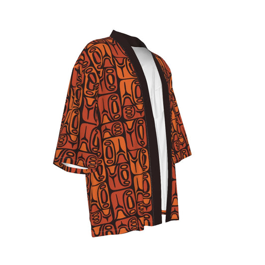 The Cabana Kimono – Circa70: Dark Orange + Light Orange