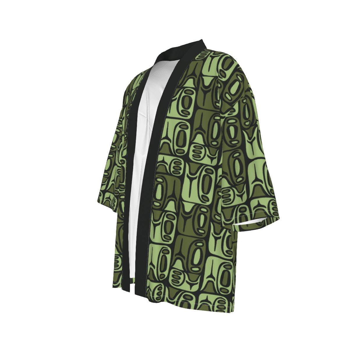 The Cabana Kimono – Circa70: Dark Green + Light tGreen