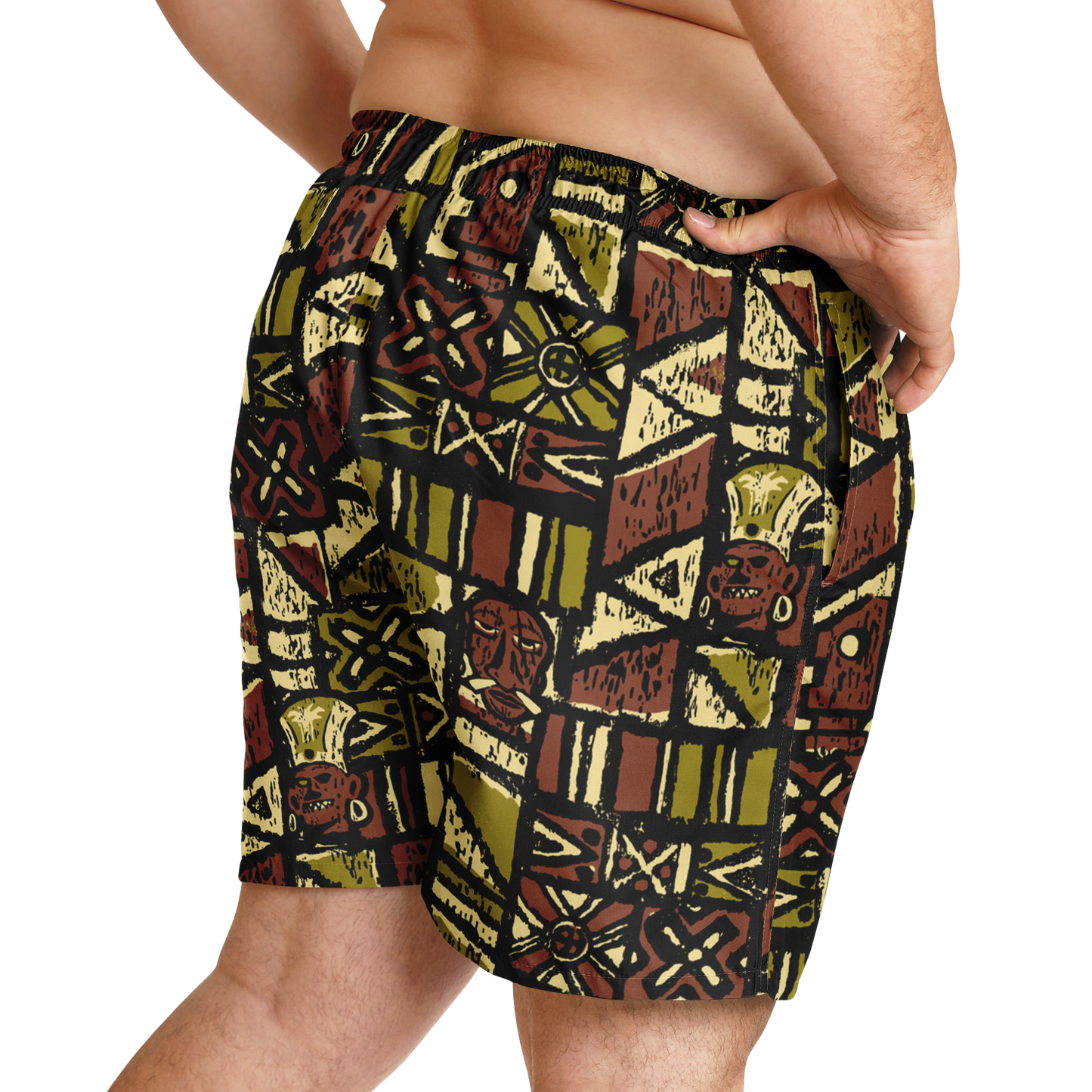 Swim Trunks – PLUS SIZE – Shelter Island Tapa: Jungle Trail