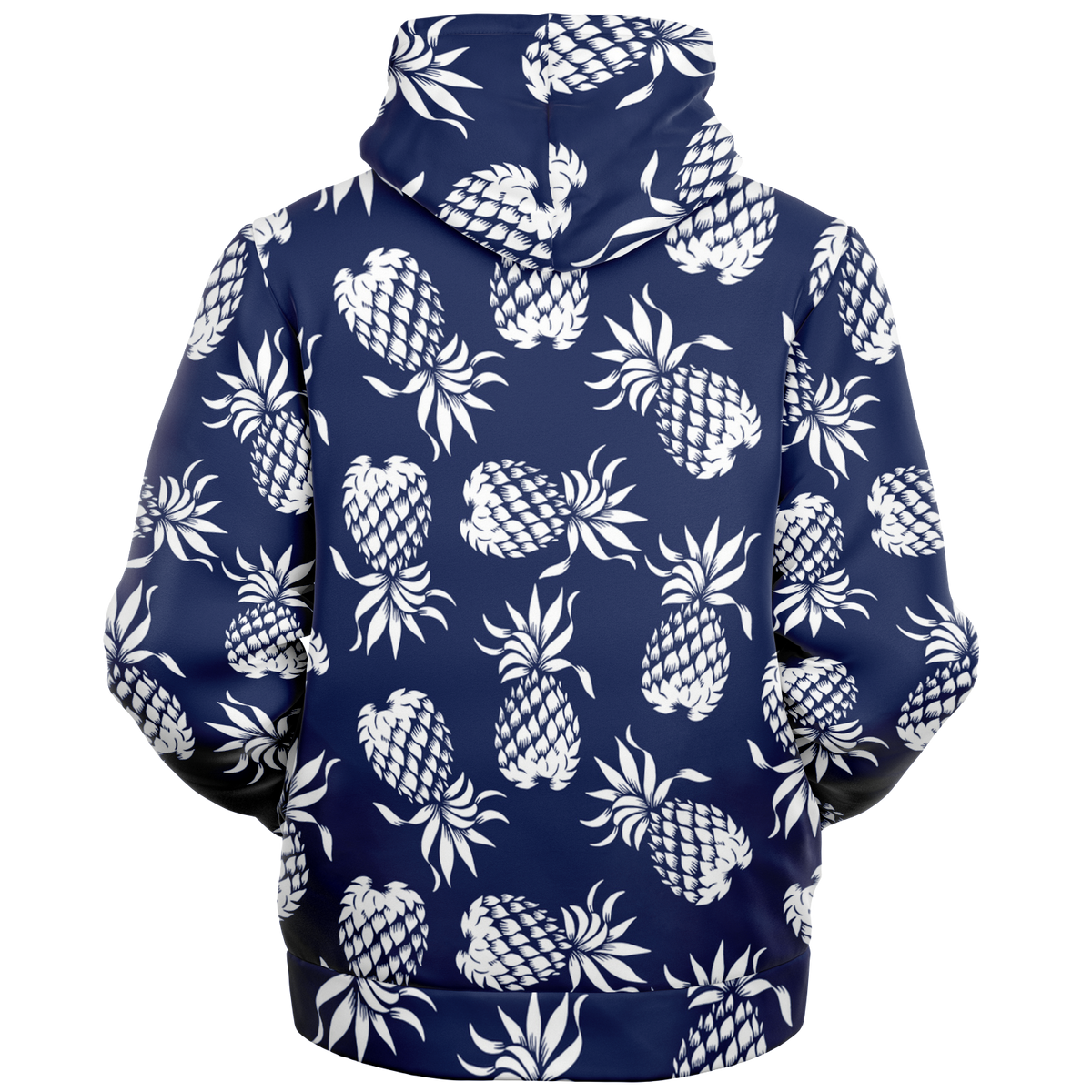 The Aloha Sherpa-Lined Hoodie – Pineapples of Eternity: Navy+White