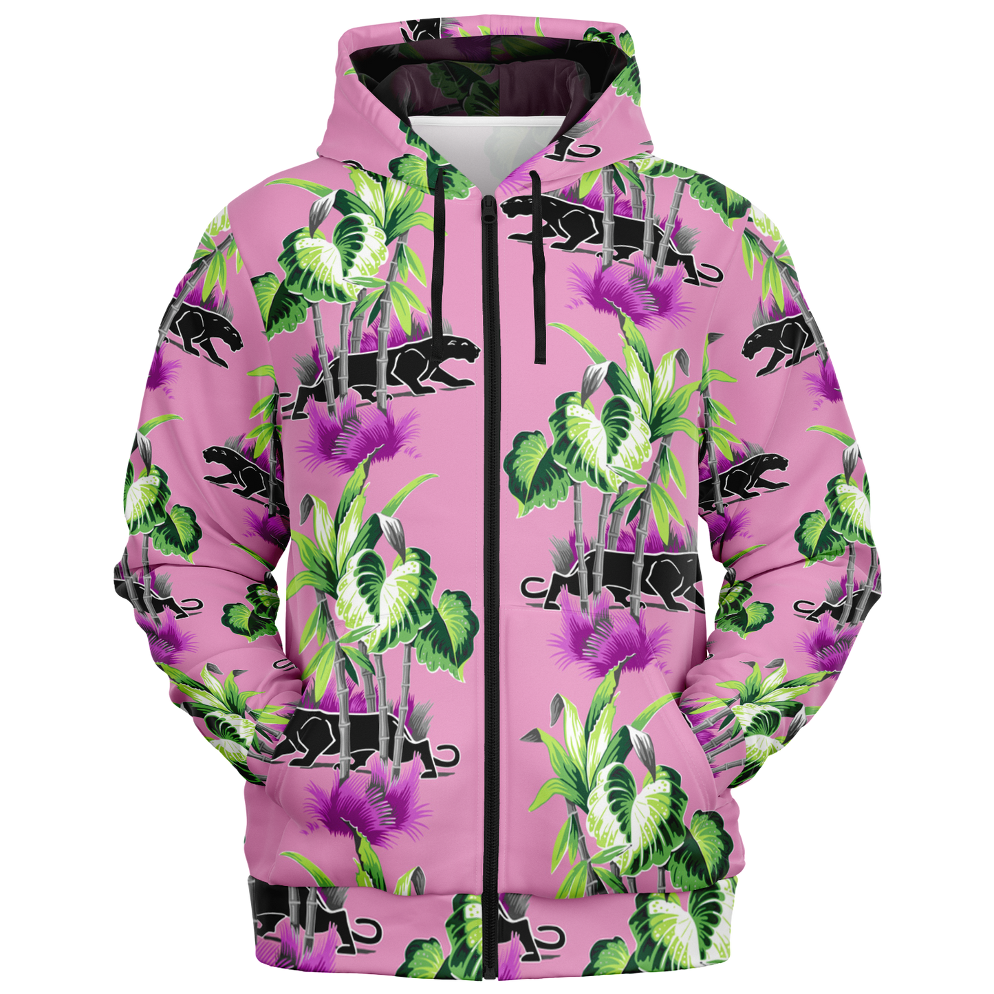 The Aloha Hoodie – Jungle Cat: Pink+Black