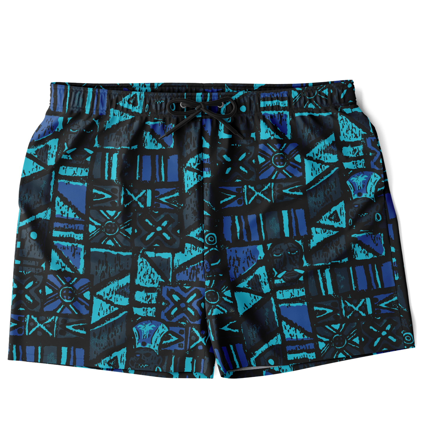 Swim Trunks – PLUS SIZE – Shelter Island Tapa: Midnight-Lagoon