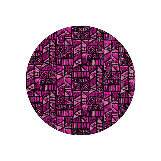 The Round Beach Towel – Shelter Island Tapa: Dragon Fruit