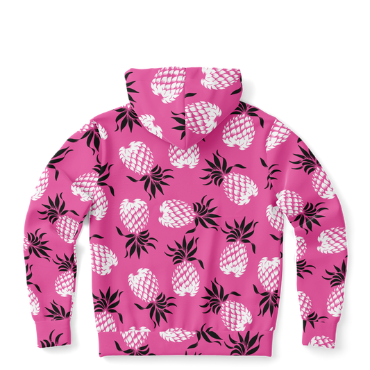 The Aloha Hoodie – Pineapples of Eternity: Pink+Black+White