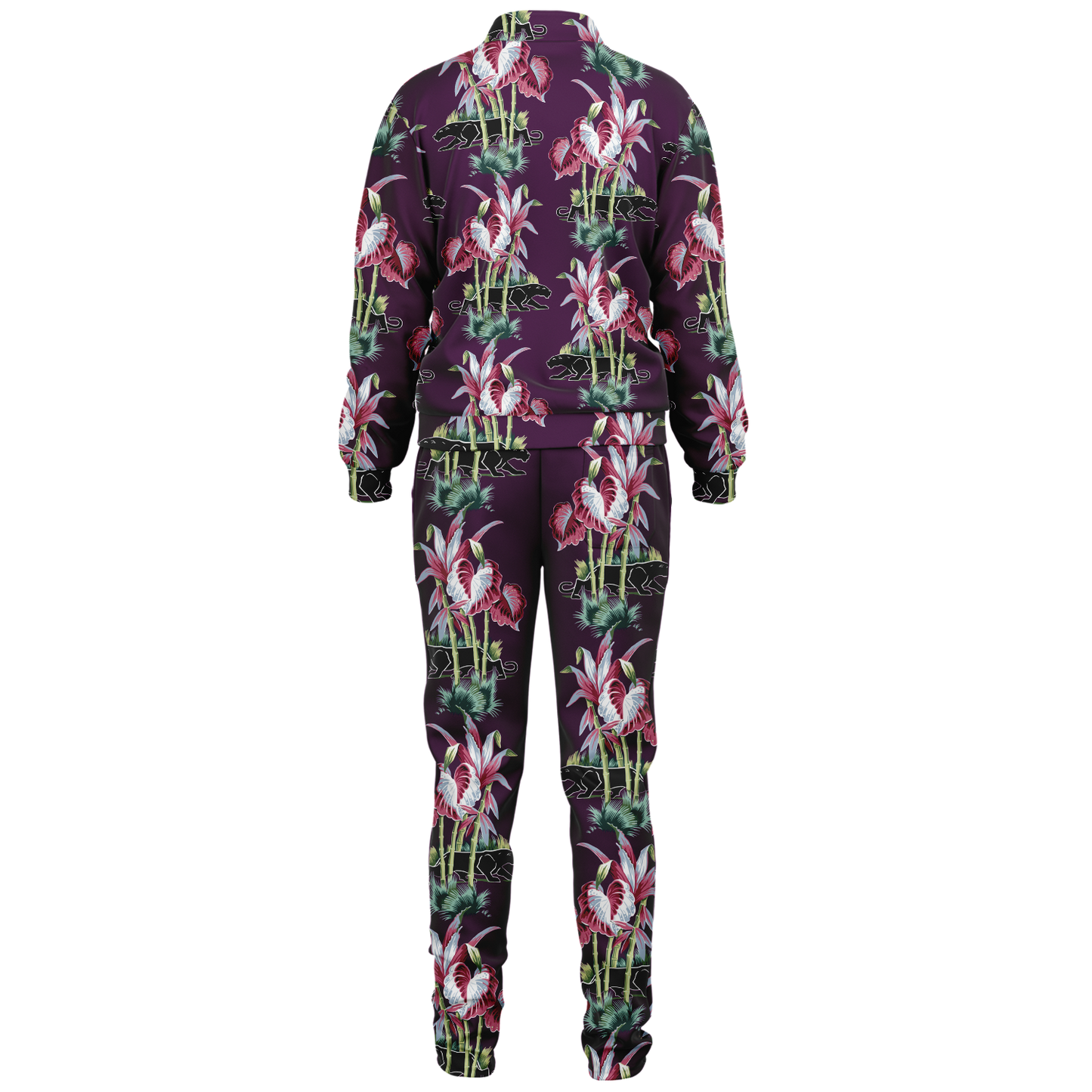 The Aloha Tracksuit – Jungle Cat: Purple+Black