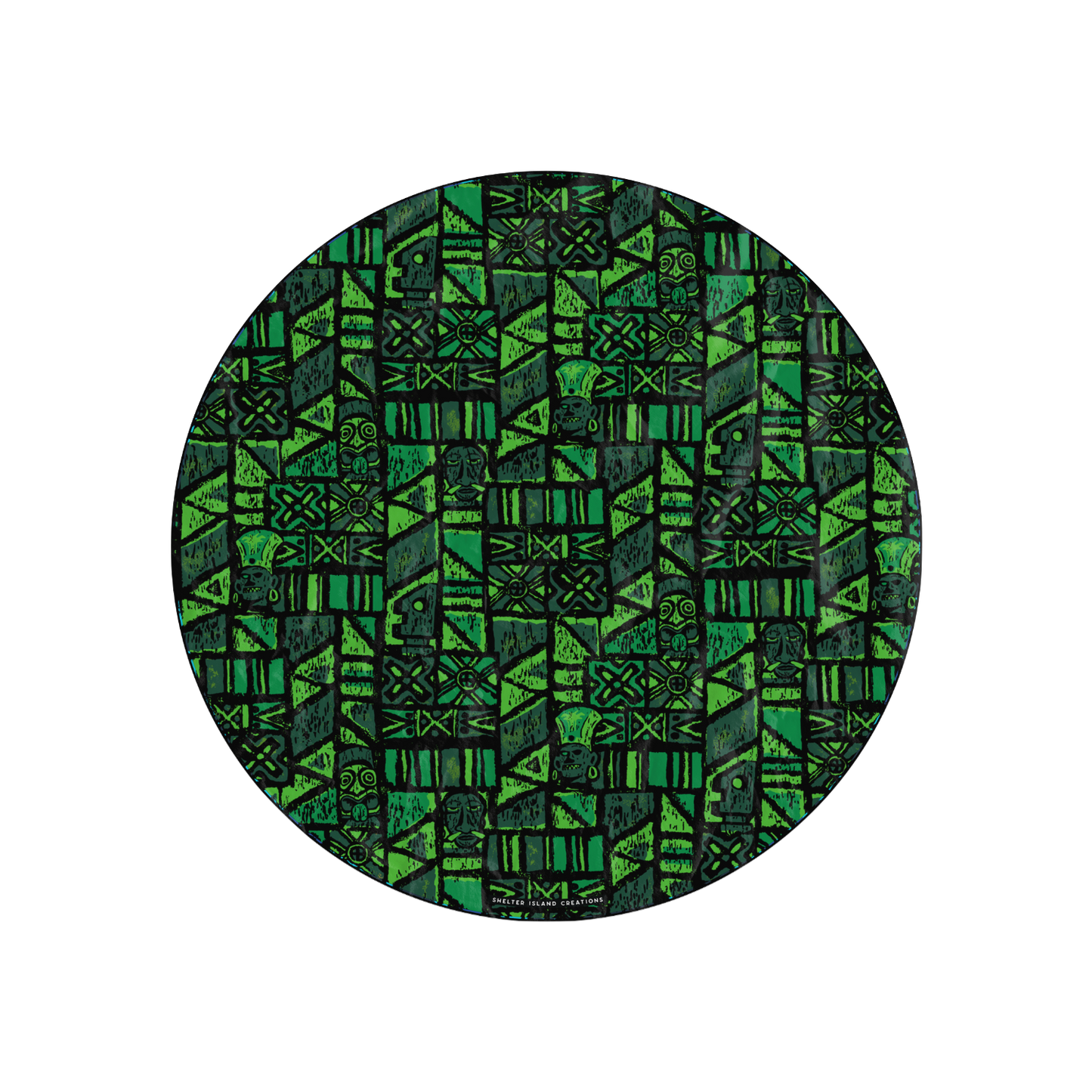 The Round Beach Towel - Shelter Island Tapa: Fern Grotto
