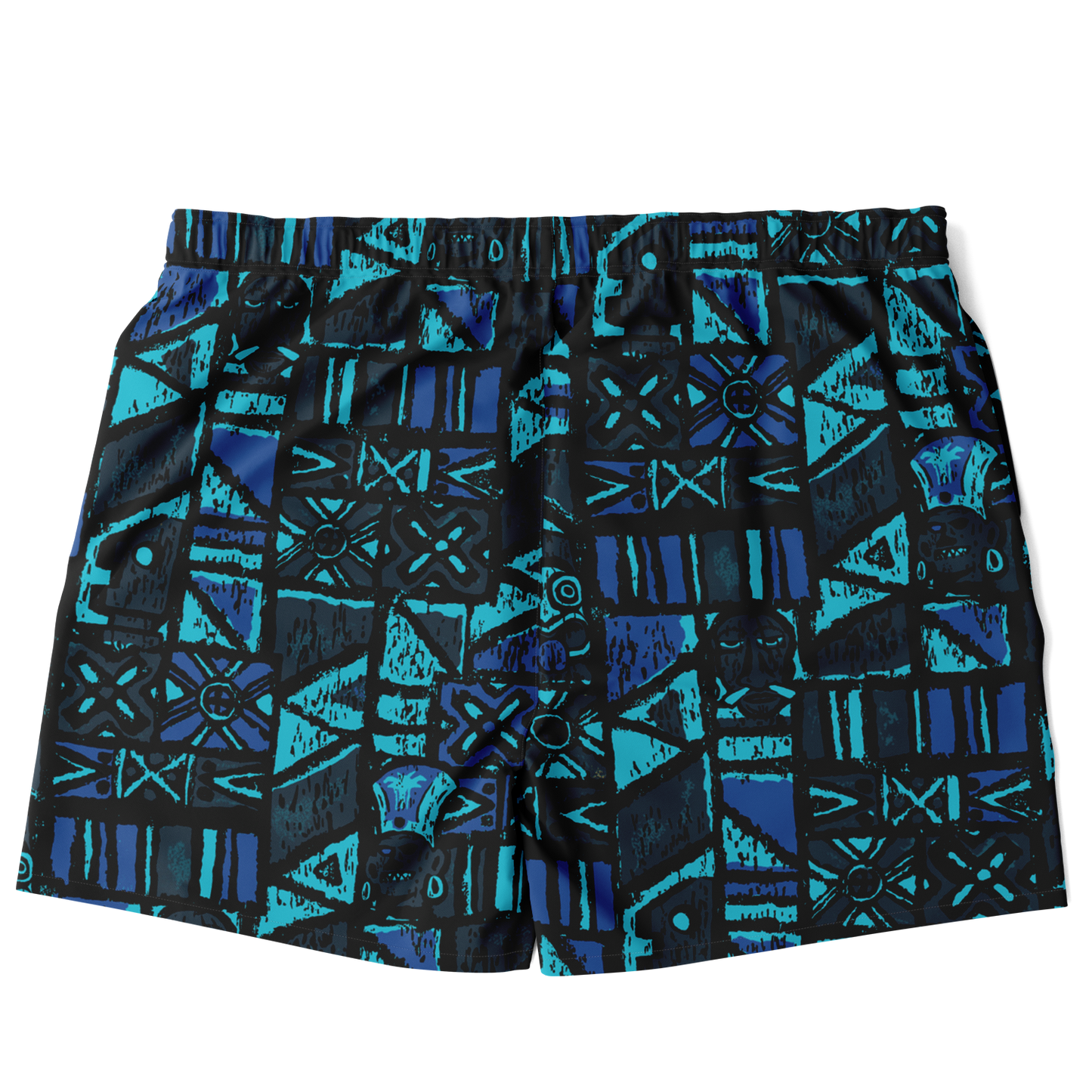 Swim Trunks – PLUS SIZE – Shelter Island Tapa: Midnight-Lagoon