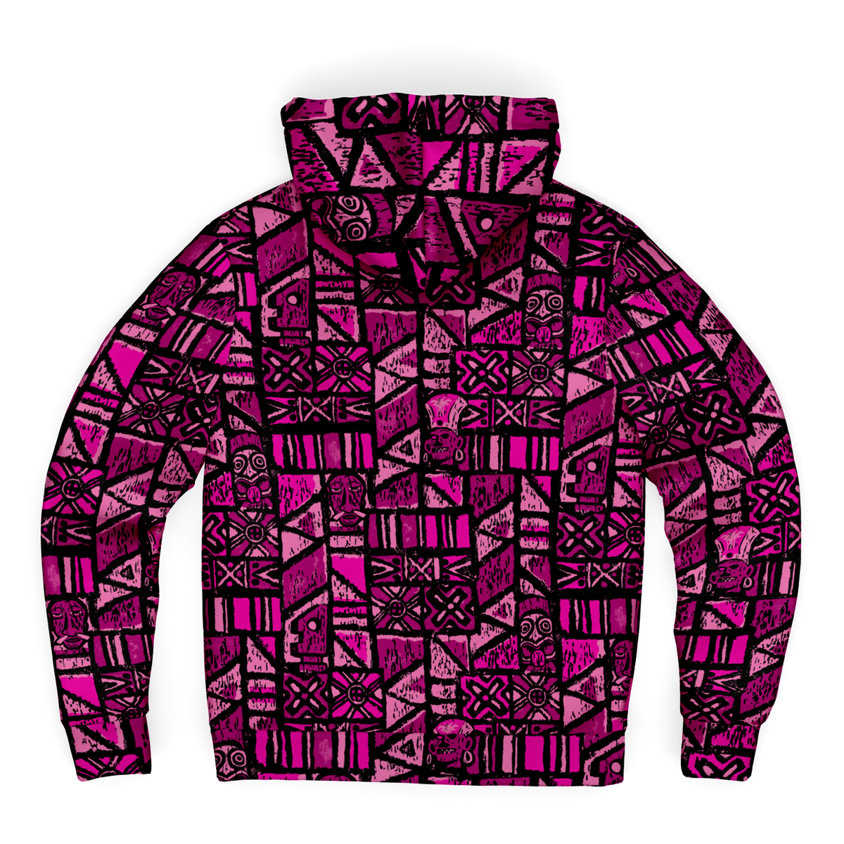 The Aloha Sherpa-Lined Hoodie – Shelter Island Tapa: Dragon Fruit