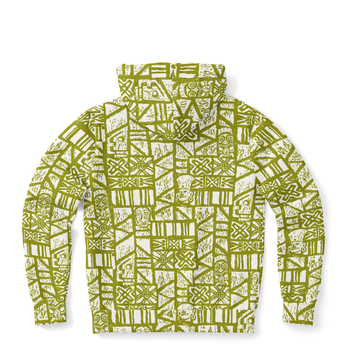 The Aloha Hoodie – Shelter Island Tapa: White+Olive