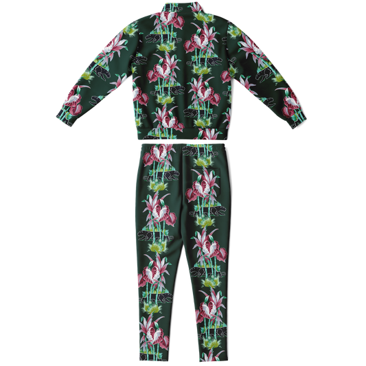 The Aloha Tracksuit – Jungle Cat: Dark Green+Black