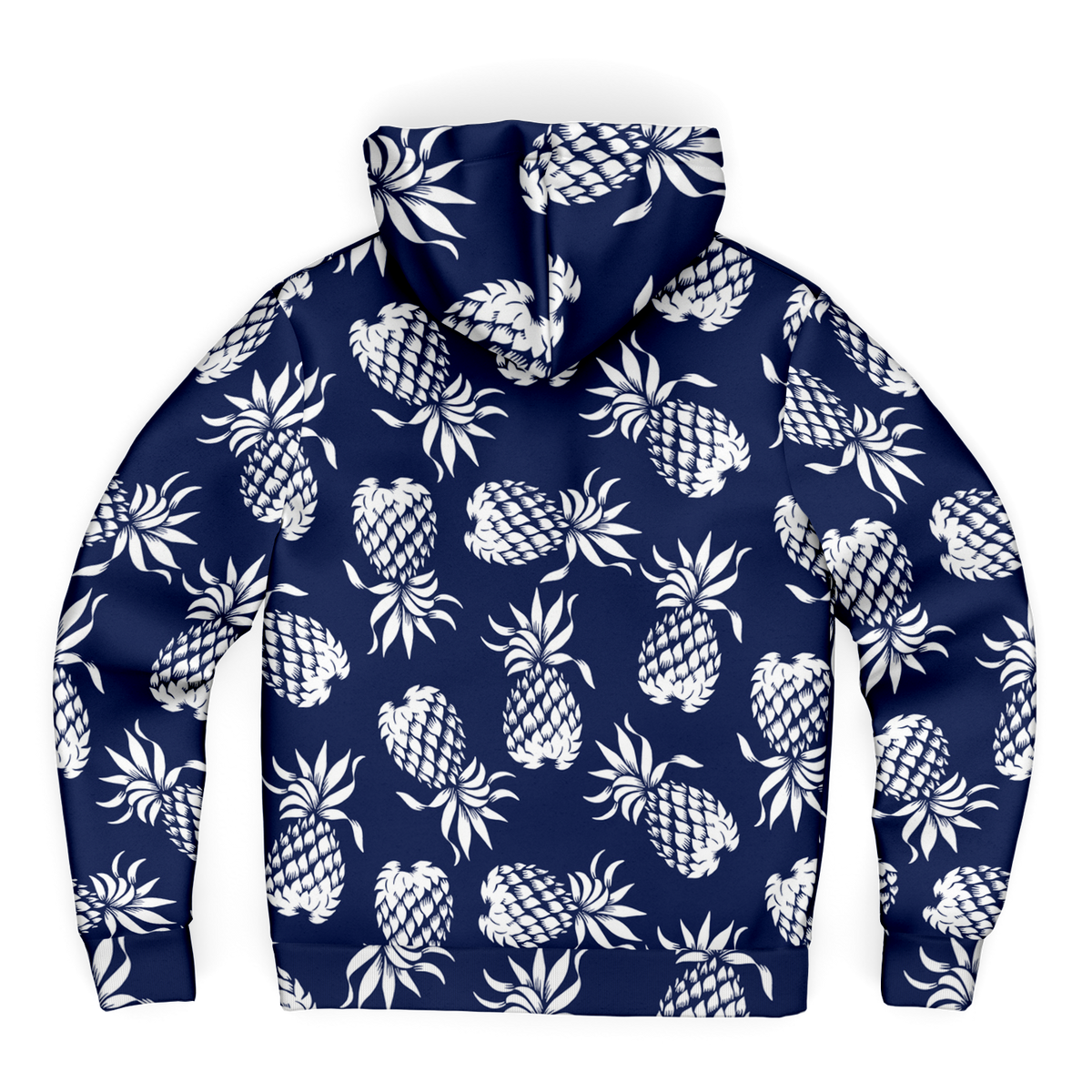 The Aloha Sherpa-Lined Hoodie – Pineapples of Eternity: Navy+White