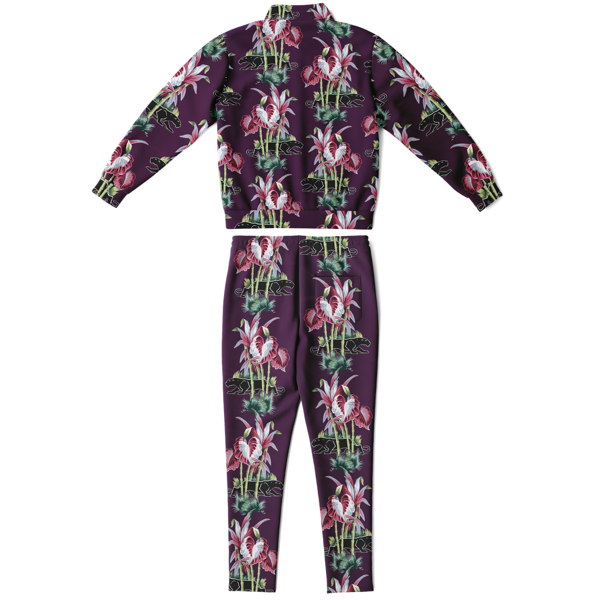 The Aloha Tracksuit – Jungle Cat: Purple+Black