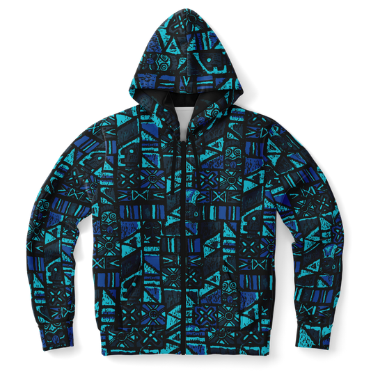 The Aloha Hoodie – Shelter Island Tapa: Midnight Lagoon