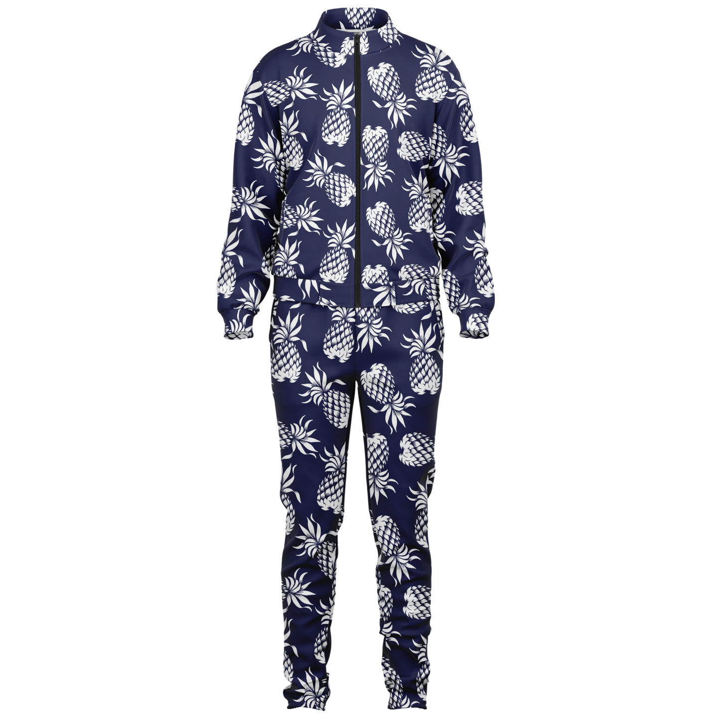 The Aloha Tracksuit – Pineapples of Eternity: Navy+White