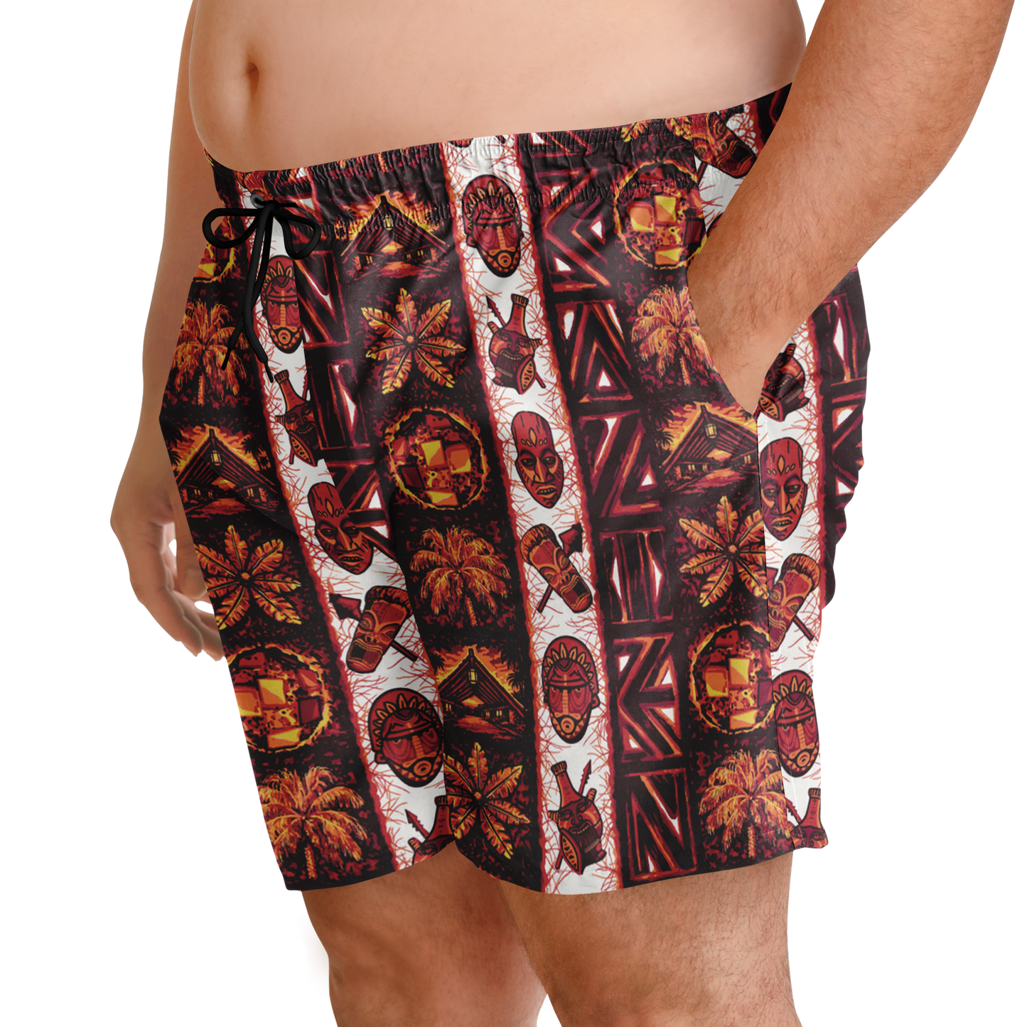 Swim Trunks – PLUS SIZE– Caliente: Red