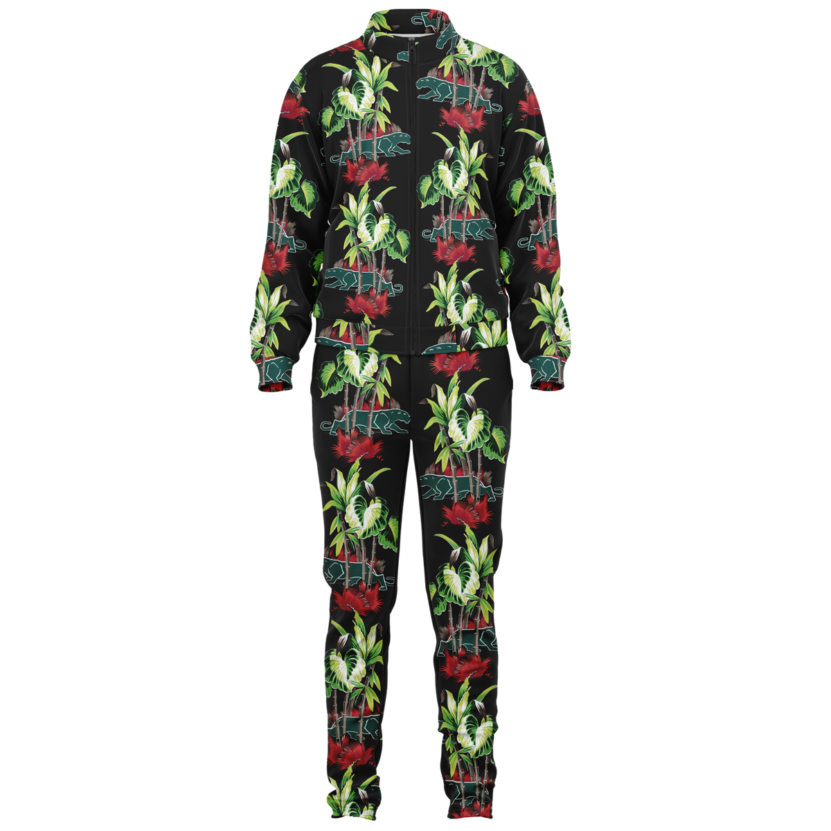 The Aloha Tracksuit – Jungle Cat: Black+Green