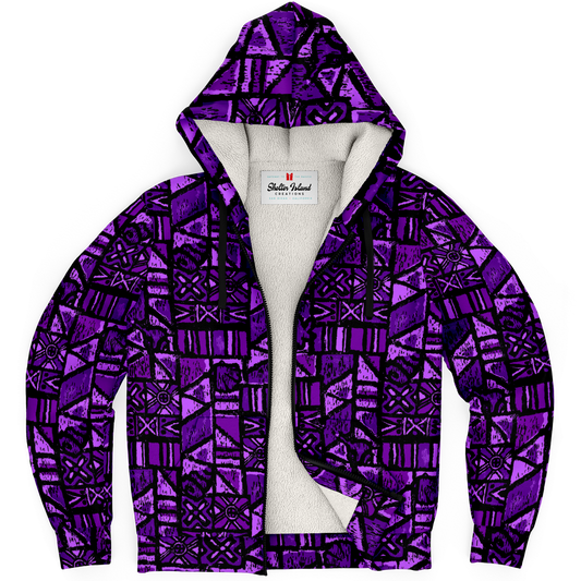 The Aloha Sherpa-Lined Hoodie – Isles of Sandwich Collection – Passion Flower