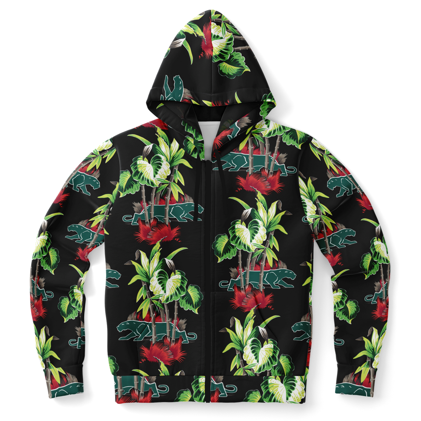 The Aloha Hoodie – Jungle Cat: Black+Green