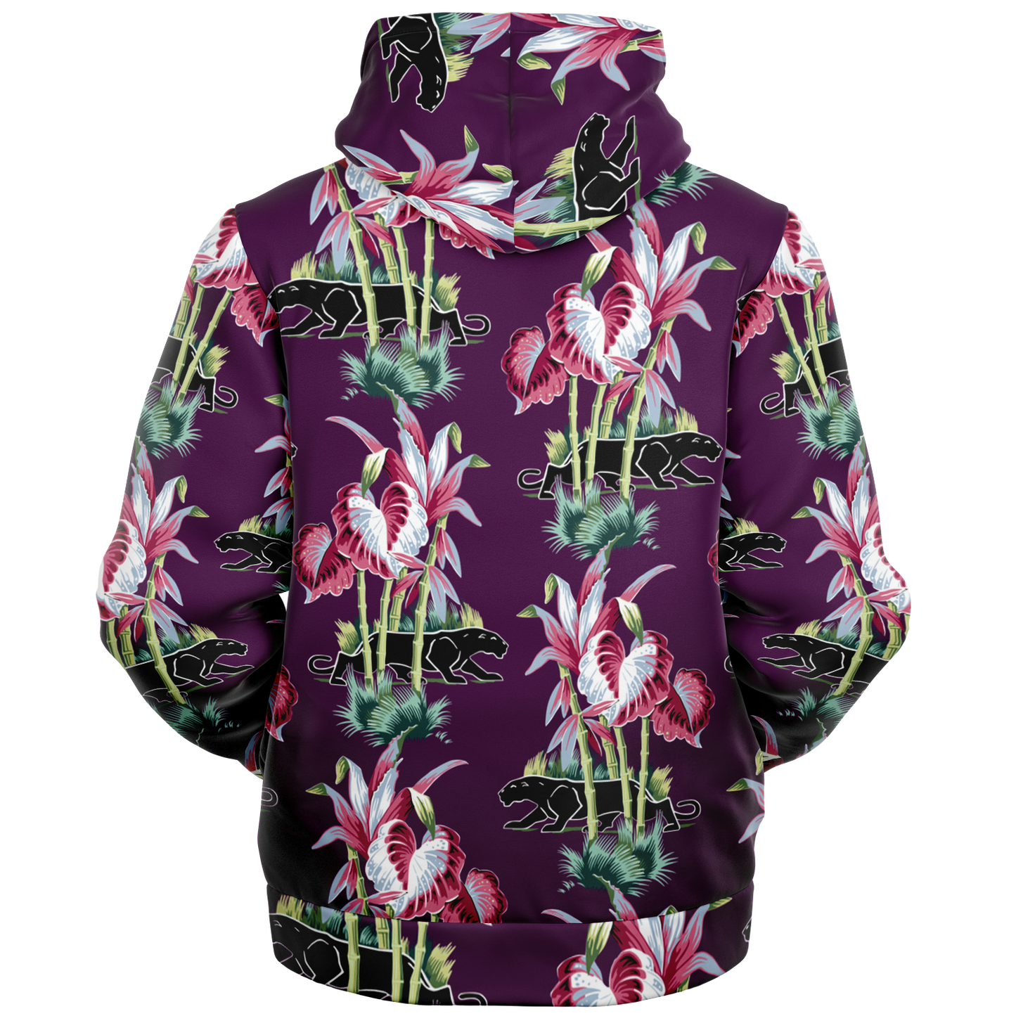 The Aloha Sherpa-Lined Hoodie – Jungle Cat: Purple