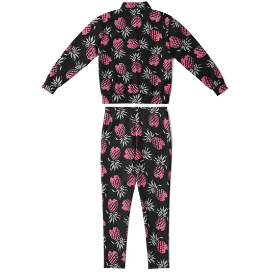 The Aloha Tracksuit – Pineapples of Eternity: Black+Grey+Pink