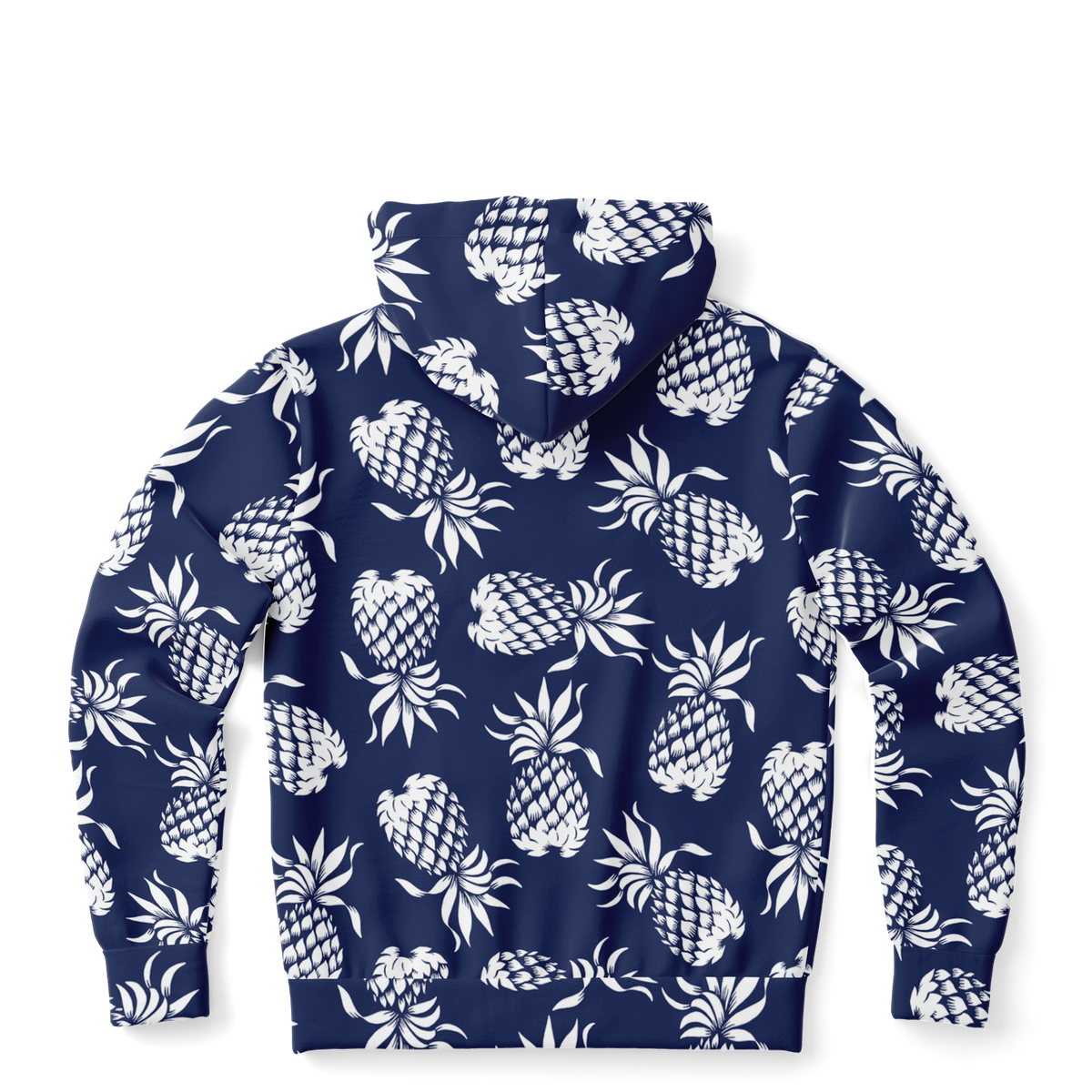 The Aloha Hoodie – Pineapples of Eternity: Navy+White