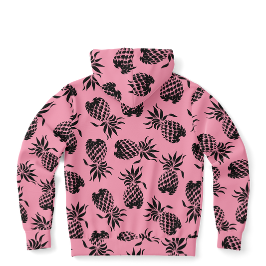 The Aloha Hoodie – Pineapples of Eternity: Pink+Black