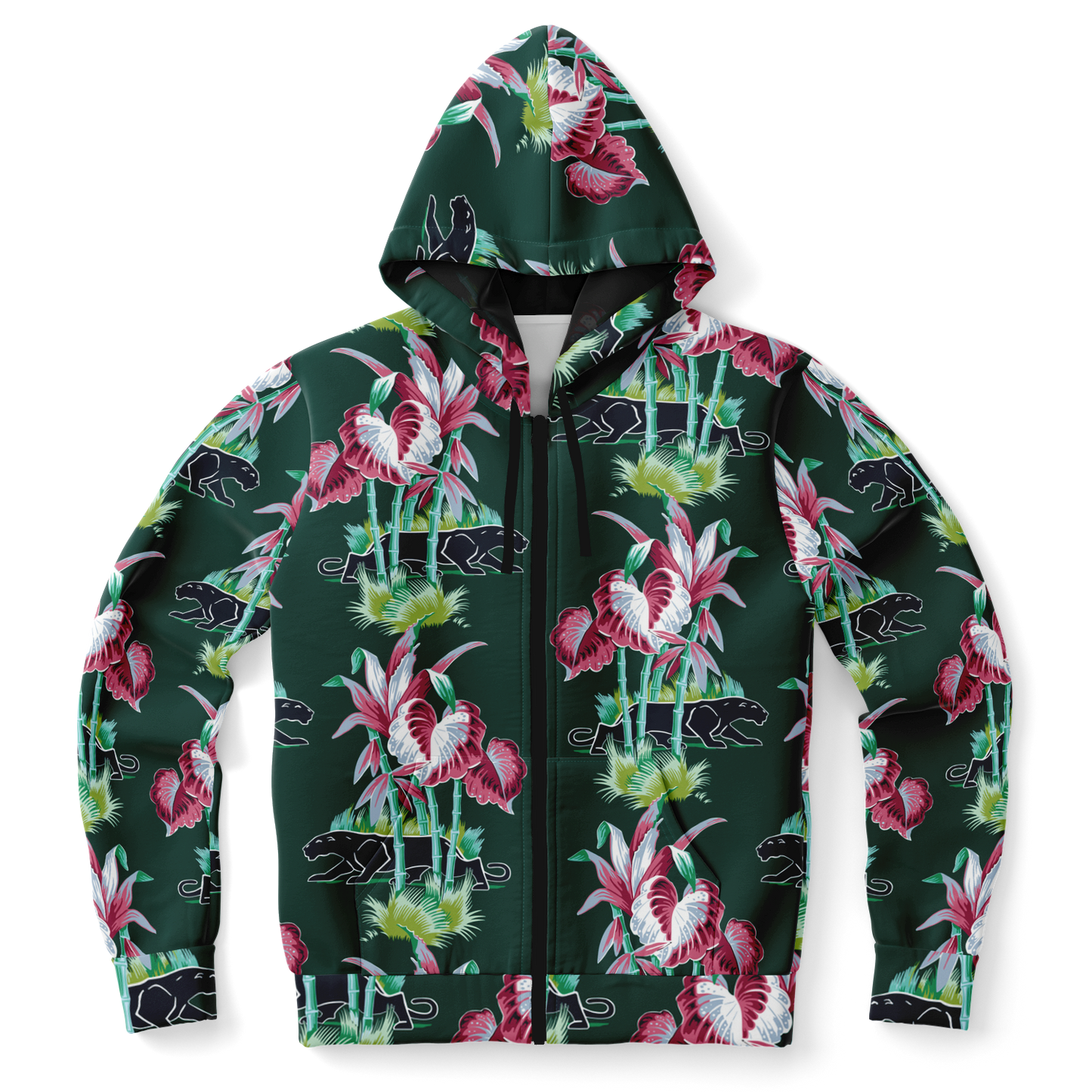 The Aloha Hoodie – Jungle Cat: Dark Green+Black