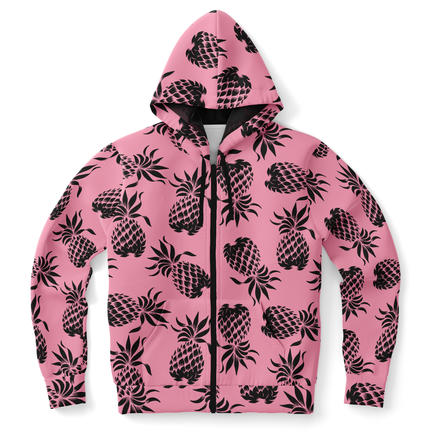 The Aloha Hoodie – Pineapples of Eternity: Pink+Black
