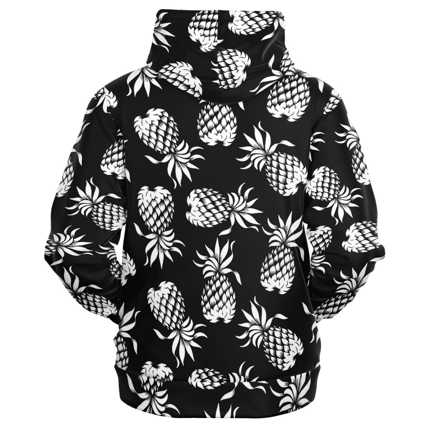 The Aloha Hoodie – Pineapples of Eternity: Black+White