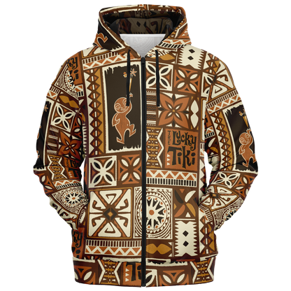 The Aloha Hoodie – LuckyTiki: Brown+Orange