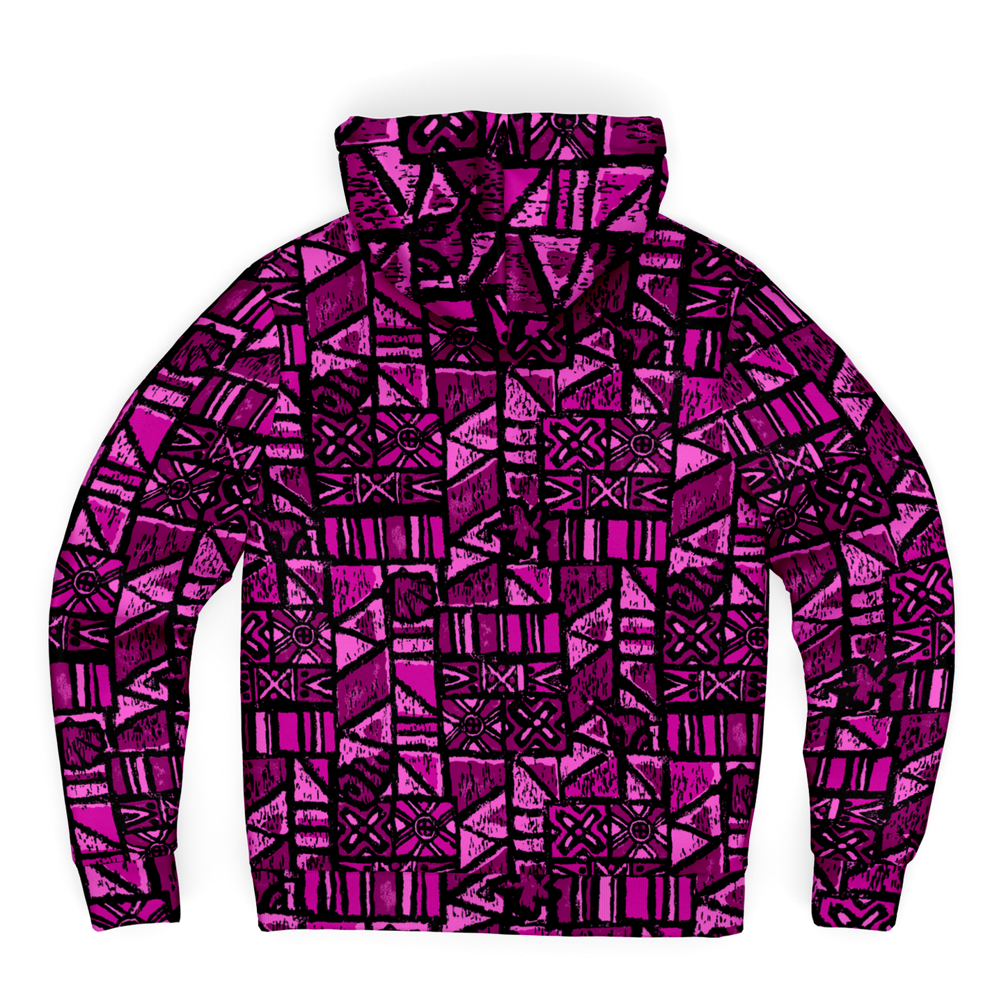 The Aloha Sherpa-Lined Hoodie – OG Tapa: Dragon Fruit