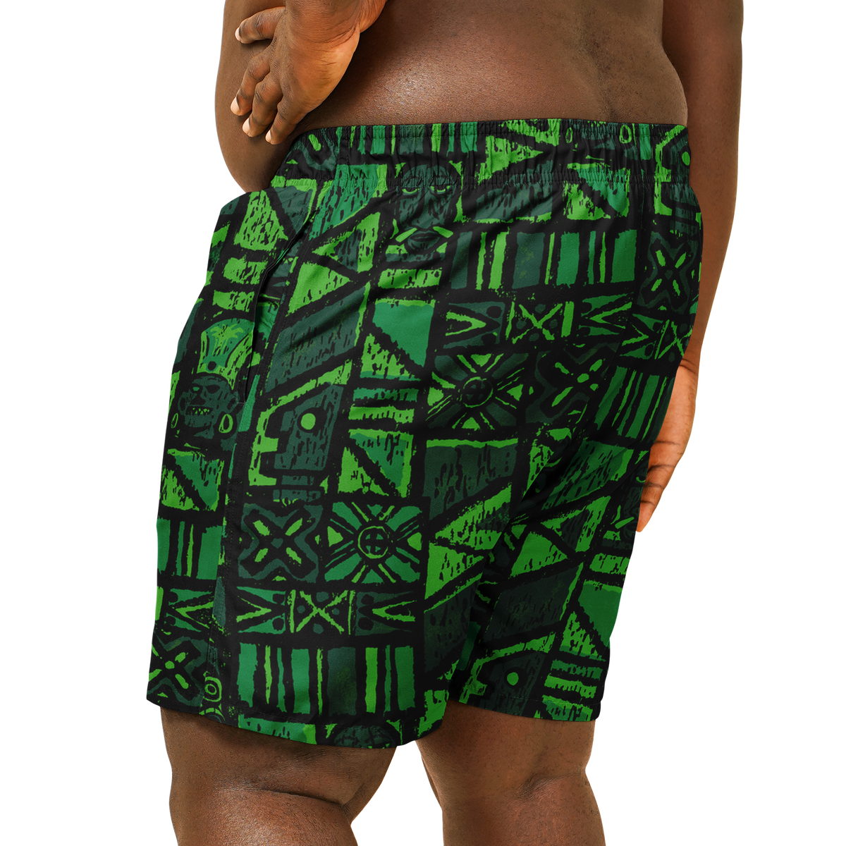 Swim Trunks – PLUS SIZE – Shelter Island Tapa: Fern Grotto