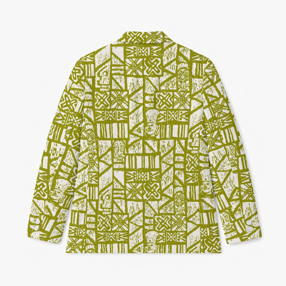 Aloha Blazer-Shelter Island Tapa: White+Olive