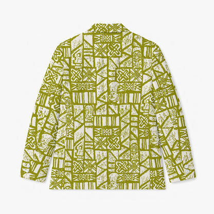 Aloha Blazer-Shelter Island Tapa: White+Olive