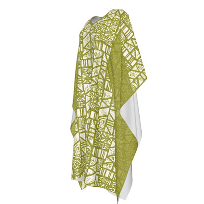 The Simple Caftan – Shelter Island Tapa: White+Olive