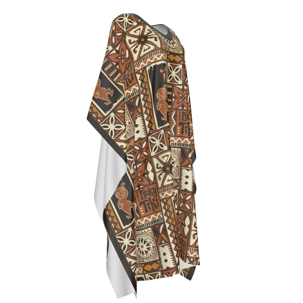 Simple Caftan - Lucky Tiki: Brown + Orange