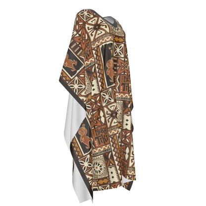 Simple Caftan - Lucky Tiki: Brown + Orange