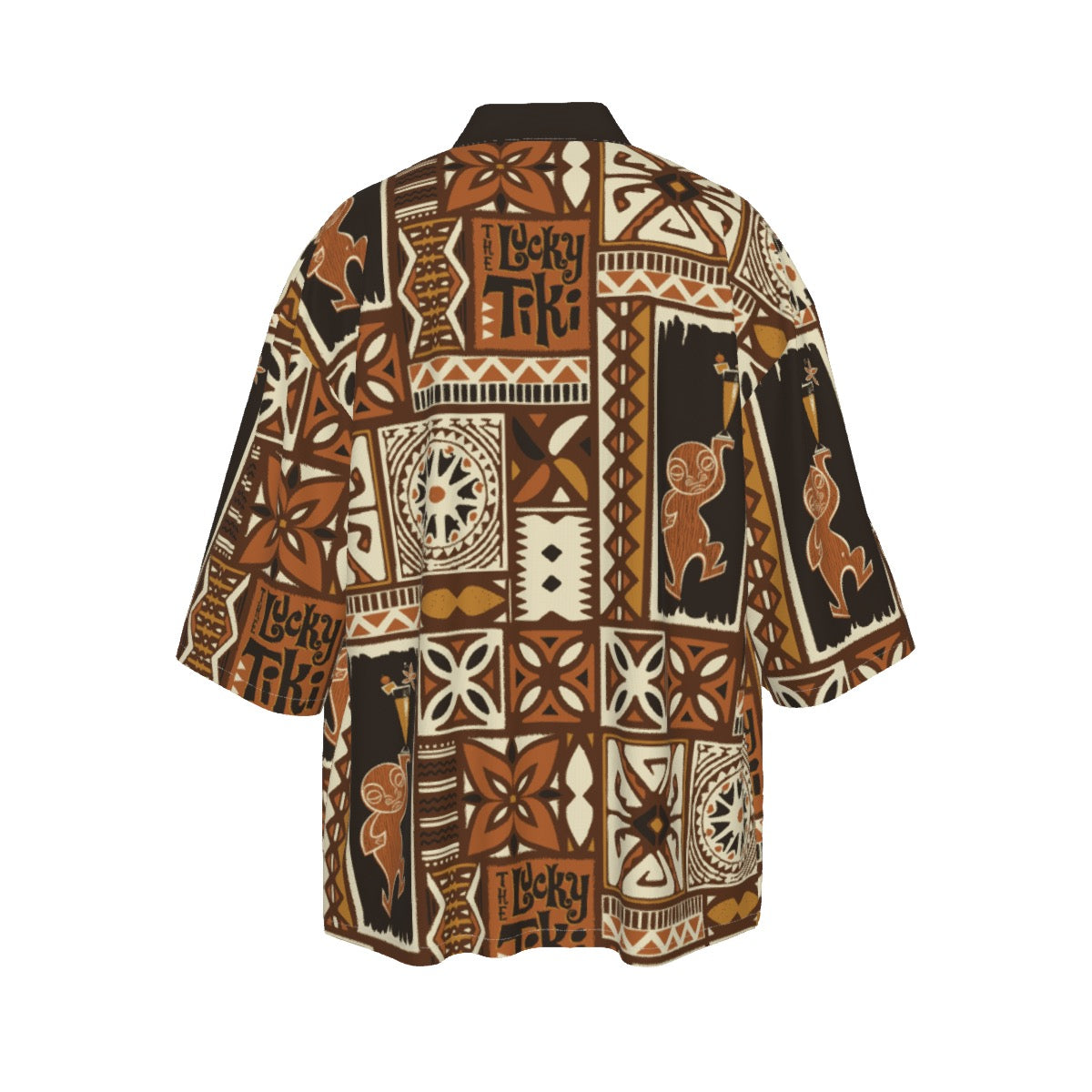 Cabana Kimono - Lucky Tiki: Brown + Orange