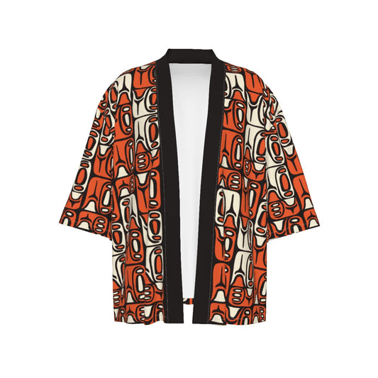 The Cabana Kimono – Circa70: Orange + White