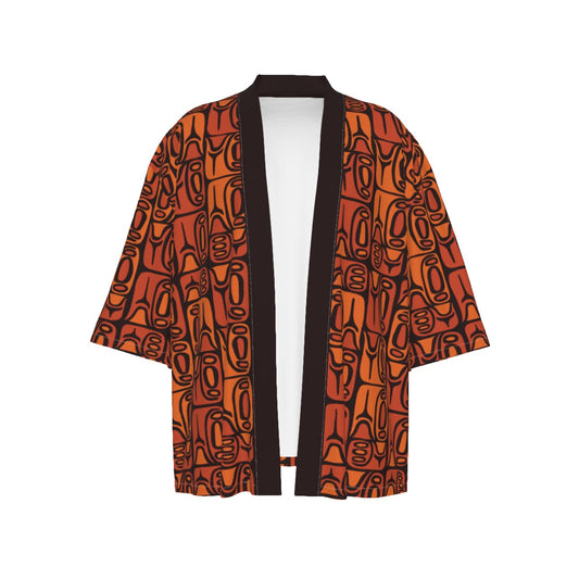The Cabana Kimono – Circa70: Dark Orange + Light Orange