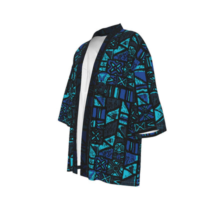 The Cabana Kimono – Shelter Island Tapa: Midnight Lagoon