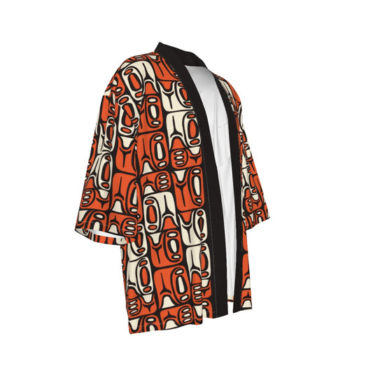 The Cabana Kimono – Circa70: Orange + White