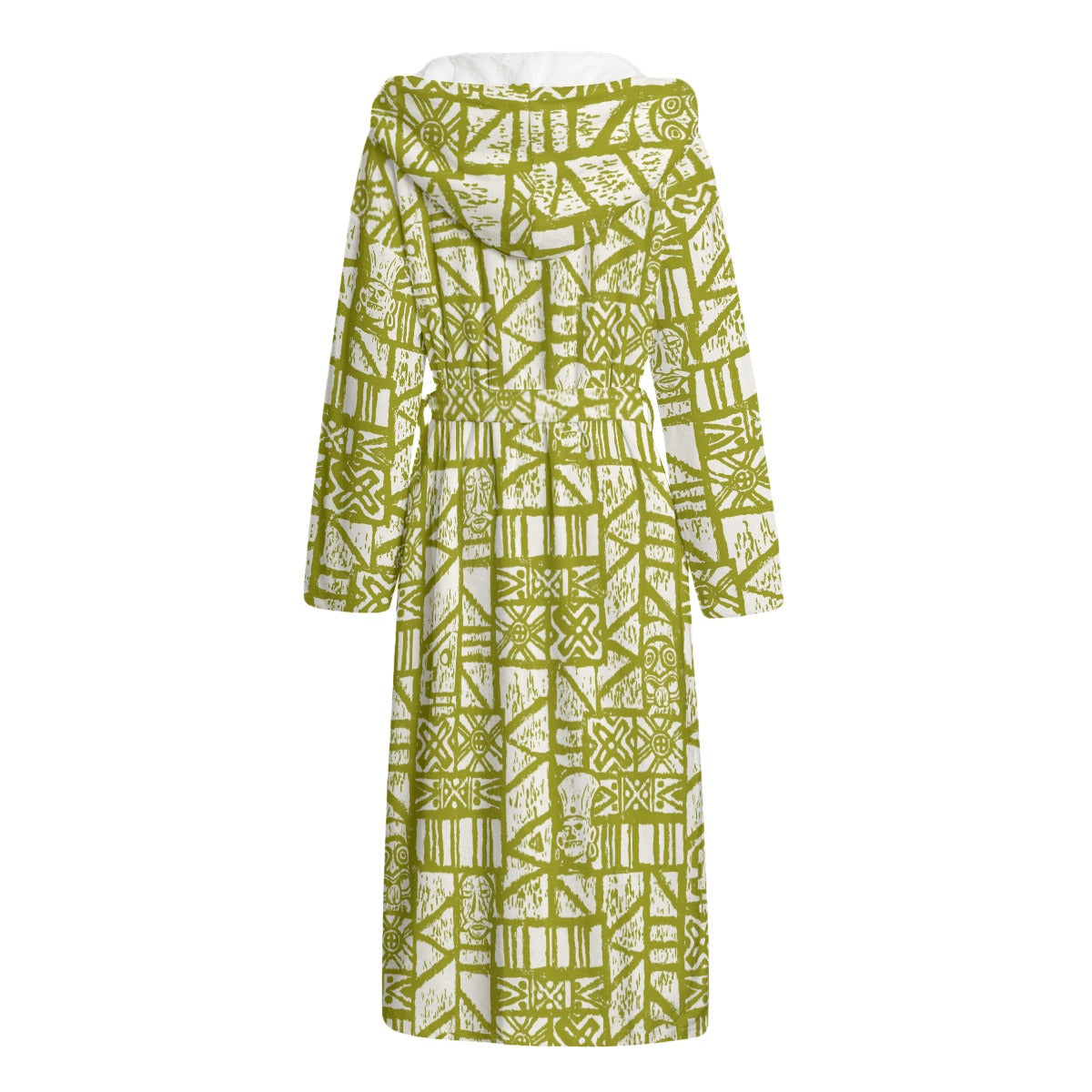 The Aloha Bathrobe – Shelter Island Tapa: White+Olive
