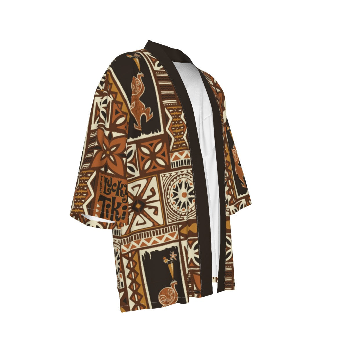 Cabana Kimono - Lucky Tiki: Brown + Orange